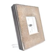 CONTEMPORARY HALLMARKED SILVER FRONTED DESK CLOCK