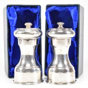PAIR OF HALLMARKED SILVER SALT & PEPPER GRINDERS
