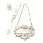 VICTORIAN & LATER HALLMARKED SILVER & METAL