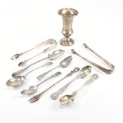 COLLECTION OF GEORGIAN & LATER HALLMARKED SILVERWARE