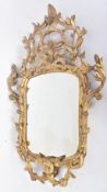 18TH CENTURY GEORGE II GILTWOOD AND GESSO MIRROR