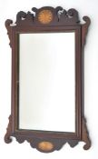 VICTORIAN 19TH CENTURY MAHOGANY INLAY PIER MIRROR