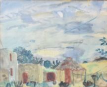 SIR W. G. GILLIES (1898-1973) - TEMPLE GARDEN, EVENING