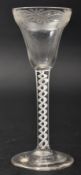 GEORGE II 1755 SINGLE SERIES OPAQUE TWIST WINE GLASS