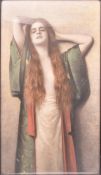 AFTER M. NONNENBRUCH - OLEOGRAPH ON PAPER - FEMALE MODEL