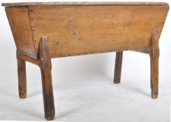 19TH CENTURY COUNTRY PINE FRENCH DOUGH BIN ON STAND
