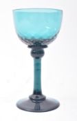 GEORGE III CIRCA 1760S GREEN HAND CUT CRYSTAL WINE GLASS