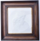 WILLIAM DAVIES - VICTORIAN PLASTER PORTRAIT OF ST CECILIA