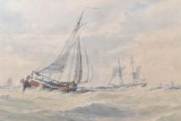 ARTHUR WILDE PARSONS (1854-1931) 1886 MARINE WATERCOLOUR