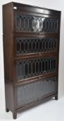 GLOBE WERNICKE STYLE FOUR-TIER STACKING BOOKCASE