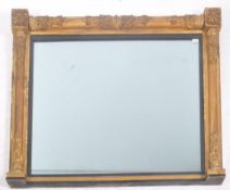 GEORGE III 19TH CENTURY GILT WOOD & GESSO OVERMANTEL MIRROR