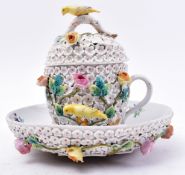 19TH CENTURY SCHNEEBALLEN CUP, COVER AND STAND