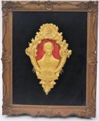 GILT METAL PLAQUE COMMEMORATING THE DEATH OF ROBERT PEEL