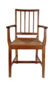 MEGAN LLOYD GEORGE - CARVED OAK STICK BACK PRESENTATION CHAIR