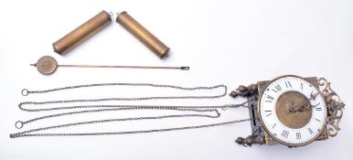 MARIE LOUISE WALL / BRACKET CLOCK BRASS CHAIN & WEIGHT CLOCK