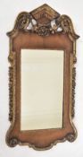 GEORGE II STYLE WALNUT & PARCEL GILT WALL MIRROR