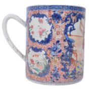 18TH CENTURY CHINESE QING DYNASTY FAMILLE ROSE CHINA TANKARD