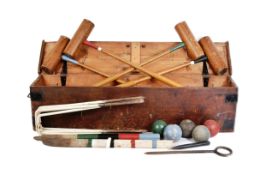 EARLY 20TH CENTURY CROQUET SET - IN ORIGINAL BOX