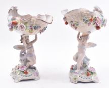 19TH CENTURY GERMAN SITZENDORF PUTTI CENTREPIECES
