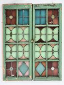 PAIR OF 19TH CENTURY STAINED GLASS WINDOWS