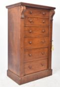 VICTORIAN OAK WELLINGTON CHEST OF DRAWERS