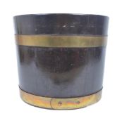 LATE 19TH CENTURY J. HEWET MAHOGANY BRASS BOUND PLANTER