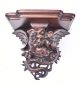 19TH CENTURY FRENCH WALNUT DRAGON WALL - CLOCK BRACKET