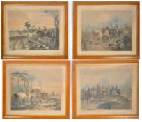 FOUR EARLY VICTORIAN FOX HUNTING PRINTS - I. MACKRELL