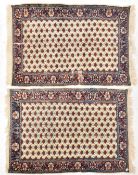 TWO MATCHING LATE 19TH CENTURY CHINESE HAND WOVEN CARPETS