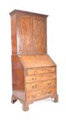 19TH CENTURY GEORGE III MAHOGANY ESTATE BUREAU BOOKCASE