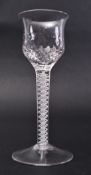 18TH CENTURY GEORGE III AIR DOUBLE TWIST SERIES WINE GLASS