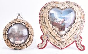 TWO EARLY 20TH CENTURY SAILORS LOVE TOKEN DIORAMAS