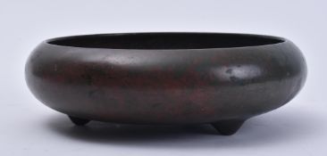 BELIEVED EARLY 19TH CENTURY CHINESE BRONZE TRIPOD CENSER