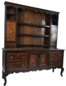 LATE VICTORIAN 19TH CENTURY OAK SHELL INLAID WELSH DRESSER