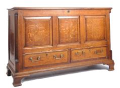 18TH CENTURY GEORGE III CROSSBANDED OAK MULE CHEST