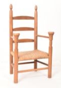 19TH CENTURY NORTH COUNTRY CHILD'S MAPLE LADDER BACK CHAIR