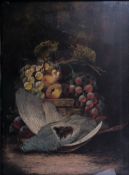 EARLY 19TH CENTURY OIL ON CANVAS STILL LIFE PAINTING