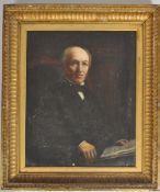 LARGE VICTORIAN OIL ON CANVAS PORTRAIT OF NOBLE GENT