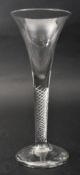 GEORGE II 1760 TWO PIECE AIR TWIST STEM WINE GLASS