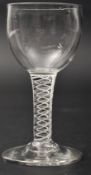 GEORGE II 1760 OPAQUE DOUBLE TWIST WINE GOBLET GLASS