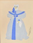 ERTE (ROMAIN DE TIRTOFF) - 'SCARAMPI' - ART DECO GOUACHE, INK & PEN