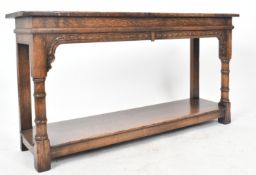 18TH CENTURY JACOBEAN REVIVAL IPSWICH OAK CONSOLE TABLE