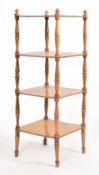 19TH CENTURY VICTORIAN SATINWOOD FOUR TIER WHATNOT