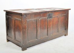 17TH CENTURY LARGE COUNTRY OAK COFFER CHEST