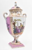 EARLY 18TH CENTURY 1720 MEISSEN PORCELAIN LIDDED URN VASE