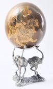 SILVER PLATED CENTREPIECE STAND - OSTRICH EGG MOUNTED