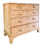 19TH CENTURY VICTORIAN PINE CHEST OF DRAWERS