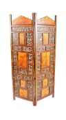 ANGLO COLONIAL TWO FOLD PAINTED DISCRETION SCREEN