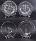 COLLECTION OF FOUR 17TH - 19TH CENTURY GLASS PLATES