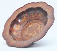 EARLY 20TH CENTURY CARVED WOODEN JAPANESE FRUIT BOWL